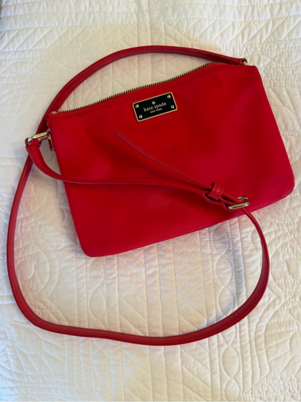 kate spade Nylon Bright Red Crossbody Bag